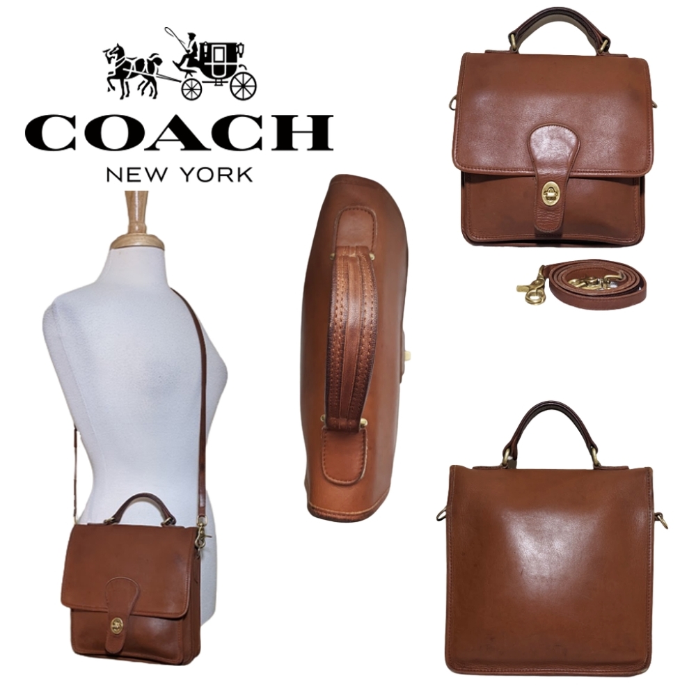 Vint. COACH Station Crossbody in British Tan